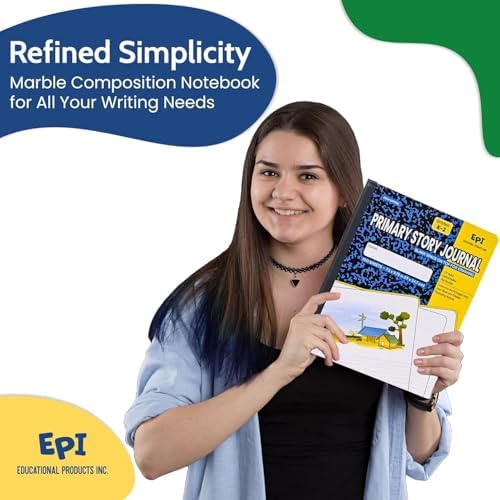 5040 Pack (Pallet) EPI Primary Ruled Composition Notebook Bulk, 200 pages (100 Sheets), 9-3/4 x 7-1/2, Blank Top Header For Drawing, Story Paper, Heavy Duty, School Supplies, Grades K-2, Sewn Binding - Image 7