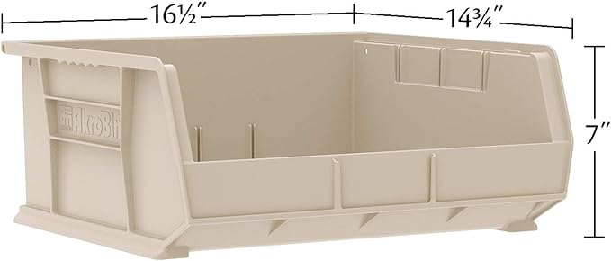 Akro-Mils 30250 AkroBins Plastic Storage Bins, 15"x16"x7", Yellow, 6-Pack | Space-Saving Stackable Bins for Garage, Pantry, Craft Organization - Image 3