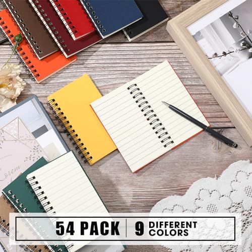 Jutom 54 Pcs Small Spiral Notebook Memo Pad 3x5, Multi Color - Image 2