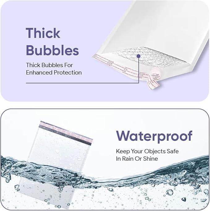 Bubble Mailers 12x15, Self Seal Poly Padded Envelopes, 50 Pack - Image 5