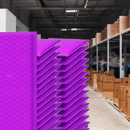 iMBAPrice 250-Pack #0 (6" x 10") Premium Mat Purple Color Self Seal Poly Bubble Mailers Padded Shipping Envelopes (Total 250 Bags) - Image 6