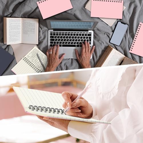 Jutom 54 Pcs Small Spiral Notebook Memo Pad 3x5, Pink - Image 6