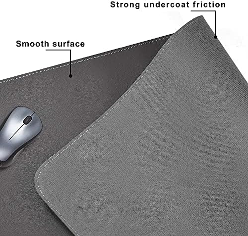 CENNBIE Leather Desk Mat,39.3x19.6 Desk Pad Blotter Protector (Grey) - Image 5