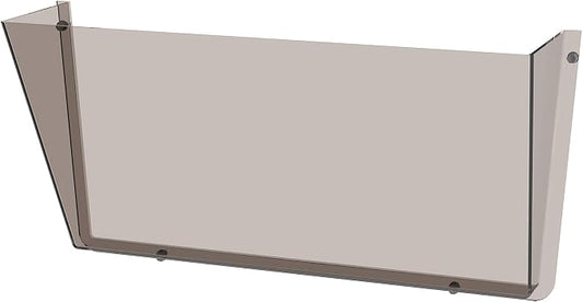 Deflecto Unbreakable DocuPocket, Wall File Organizer, Letter Size, Smoke, Single Pocket, 14.5" x 3" x 6.5" (63202) by Deflecto