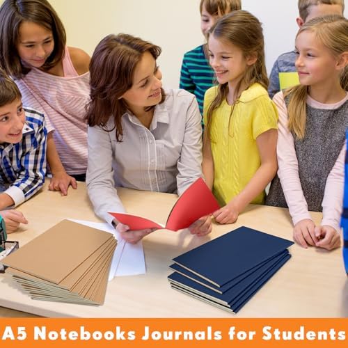 Mimorou 100 Pcs A5 Journals Notebooks Bulk,Black,Brown,Red,Navy,Lined - Image 6