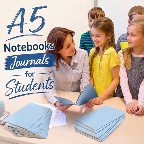 Mimorou 100 Pcs A5 Journals Notebooks Bulk,Light Blue,Unlined - Image 5
