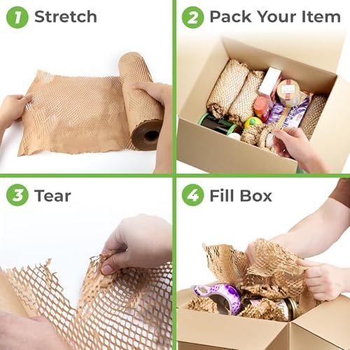 HexcelPack HexaFil Mini Honeycomb Packing Paper - Natural, 12" x 840' - Image 5