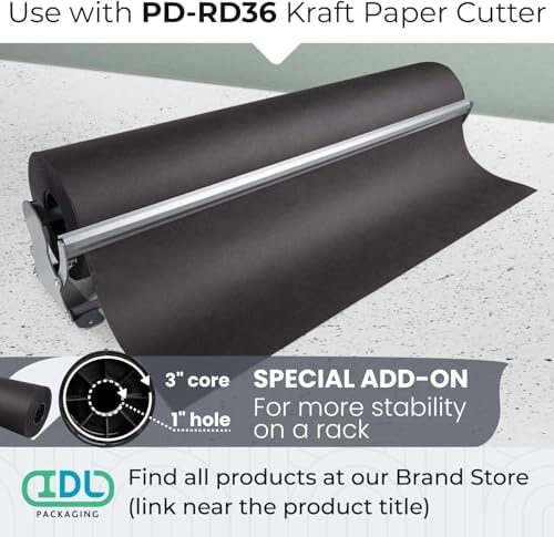 Black Kraft Paper Roll, 36" x 8640" (720 feet) - USA-Made, IDL Packaging - Image 6