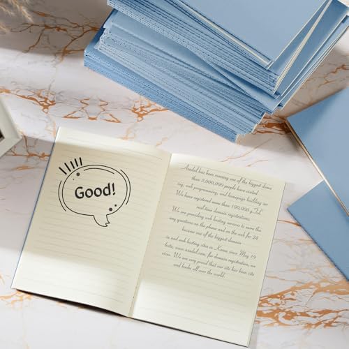 Mimorou 100 Pcs A5 Journals Notebooks Bulk,Light Blue,Lined - Image 3