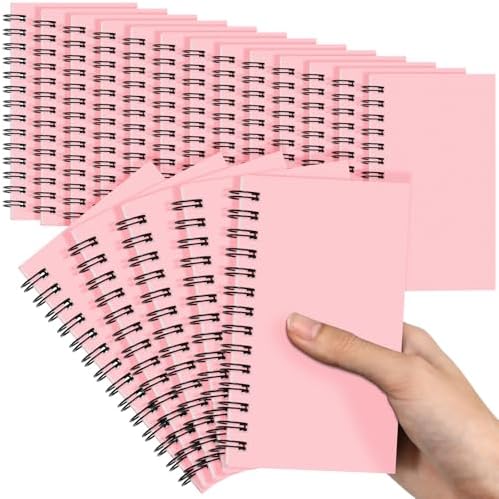 Jutom 18 Pcs Small Spiral Notebook Memo Pad 3x5, Pink by Jutom