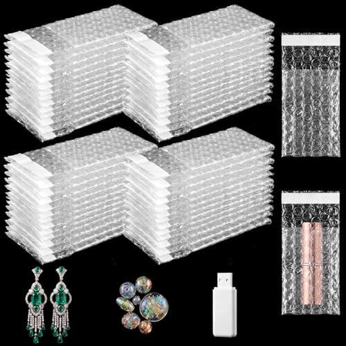 Frienda 500 Pcs Self Adhesive Bubble Bags Packing Pouches, 2" X 3.15" by Frienda