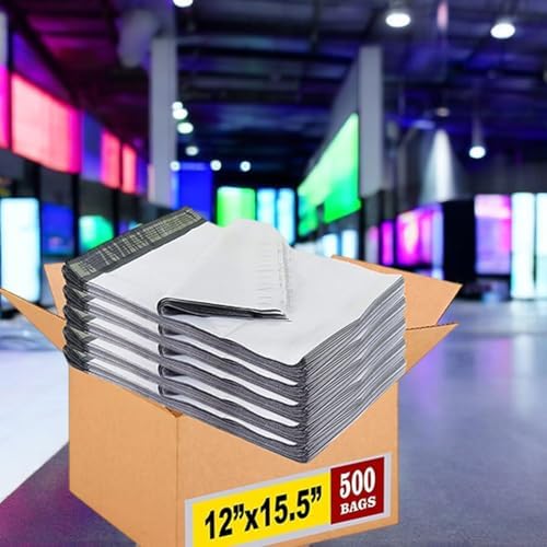 iMBAPrice 500 - 12 x 15.5 Premium Matte Finish White Poly Mailers Envelopes Bags (iMBA-5PM-500) - Image 4