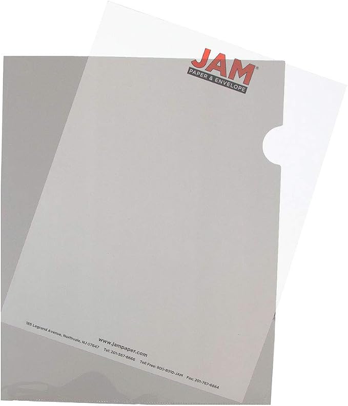 JAM Paper Plastic Sleeves - 9" x 11 1/2" - Smoke - 12/pack by JAMPaper