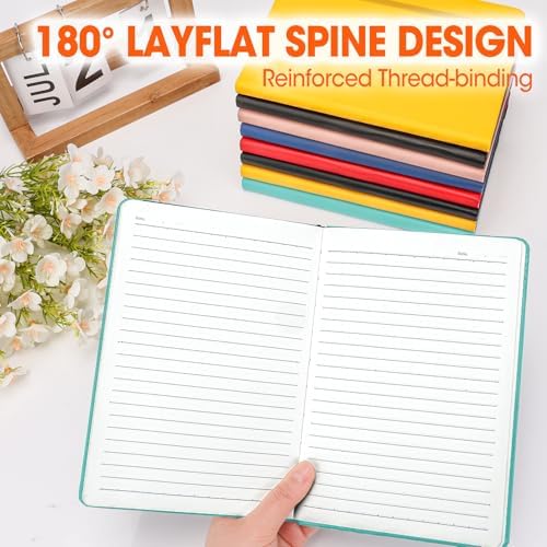 12 Pack Lined Journal Notebook for Work, 200 Pages, Medium 5.5 in x 8.3 in, 6 Colors A5 College Ruled, Hardcover Journaling Notebooks for Writing, Note Taking - Image 5