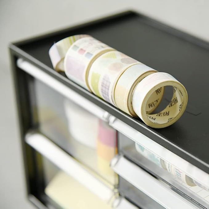 Plastic Desk Drawer Organizer w/10 Drawers, Clear Small Parts Storage w/Drawers, Arts, Craft, Medicine Vitamin, Teacher Toolbox, Stationary, Accessories, Dust-proof, Black A9-5244-BK - Image 7