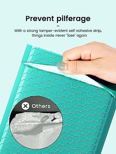 GSSUSA Teal Bubble Mailers 6x10" Padded Mailers 50Pack Shipping Bag - Image 6