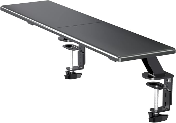 suptek Clamp-on 32 Inch Dual Monitor Desk Mount Riser Shelf Computer Stands for 2 Monitor,Laptop,Printer, Notebook,32.2” x 7.8” x 5.7” by suptek