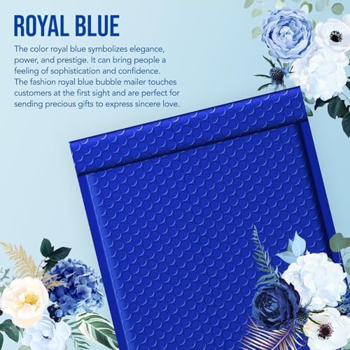 Fuxury Bubble Mailers Bulk 8.5x12" 250 Pack Royal Blue Padded Envelopes - Image 5