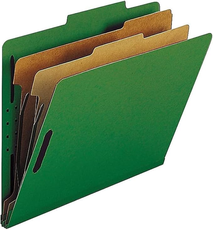 SP17208 Classification Folders, 2-Inch Exp, 2 Dvdrs,Letter,10/BX,GN by Nature+Saver
