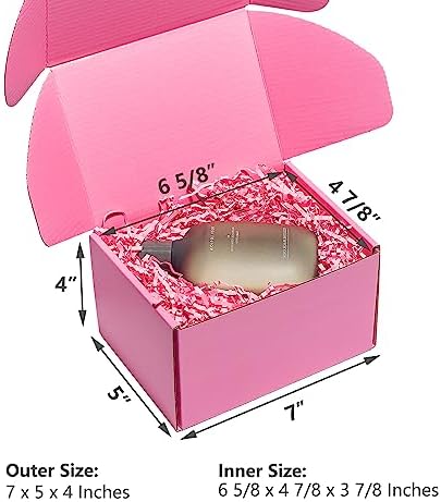 Timirog Pink Shipping Boxes 7x5x4 Inches 25 Pack Corrugated Cardboard - Image 2