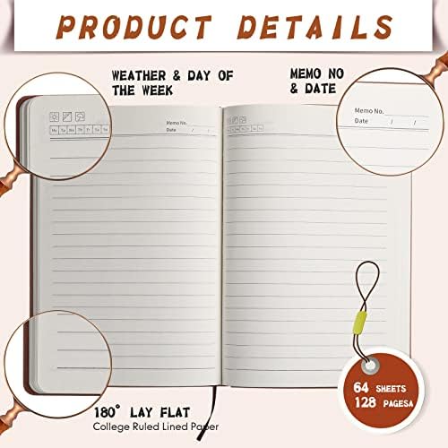 TaoBary A5 PU Leather Journals Bulk Colorful Tree Journal Notebook Soft Leather Cover Lined Ruled Writing Notebook for Back to School Office Group Team Volunteer(Mixed Colors,24 Pcs) - Image 3