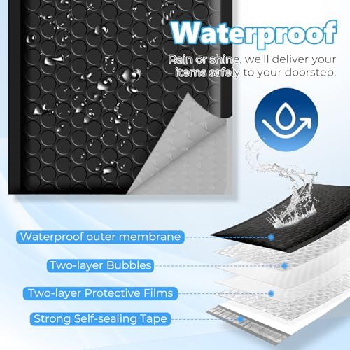 Metronic Bubble Mailers 4x8" 50 Pack Padded Envelopes True 4x7" Usable Size - Image 4