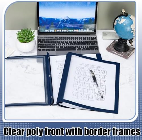 Teling 50 Pcs Report Covers with 3 Prong Presentation Folders, Navy Blue - Image 6