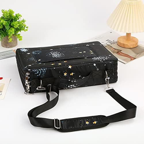 600-Slot Colored Pencil Case, 5-Layer Zipper with Shoulder strap and Handle - Image 5