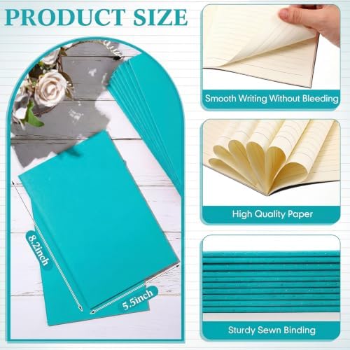 Mimorou 100 Pcs A5 Journals Notebooks Bulk,Cyan,Lined - Image 2