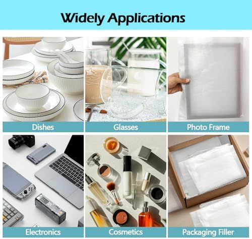 260 pcs Moving Packaging Supplies Set, 200 pcs Cushioning Foam Pouchs&Sheets, 4 Sizes (12"x12",12"x12" Sheets,12"x7.5",7.5"x7.5") With 60 Fragile Stickers,For Moving,Packaging,Storage - Image 5