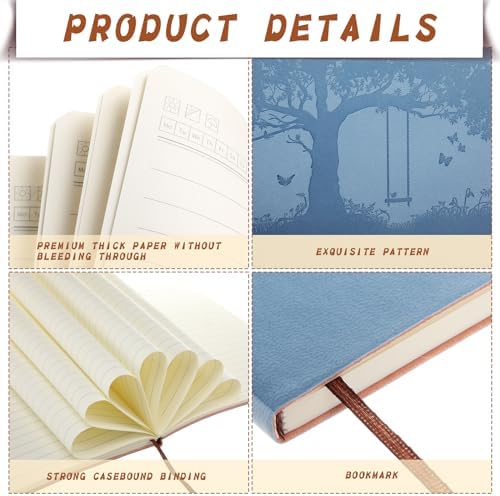 TaoBary A5 PU Leather Journals Bulk Colorful Tree Journal Notebook Soft Leather Cover Lined Ruled Writing Notebook for Back to School Office Group Team Volunteer(Classic Colors,24 Pcs) - Image 4