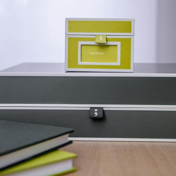 Semikolon - Business Card Box with Alphabetical Tabs, Matcha - Image 4