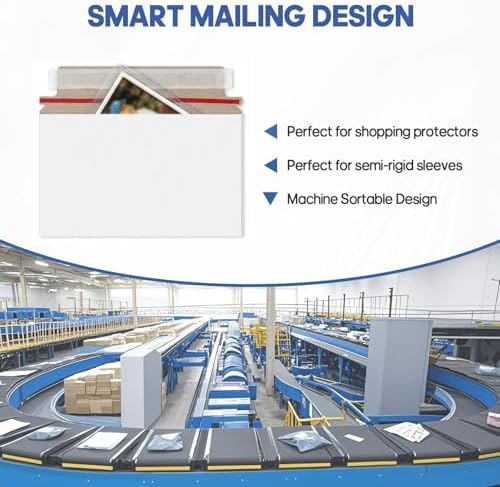 120 Pack Card Shipping Envelopes, 7x4.35in Self-Seal Hard Cardboard Mailers, for Mailing Semi-Rigid and Toploaders, Trading, Sports, Baseball Cards Mailing - Image 5
