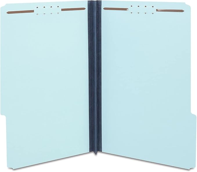 Staples Pressboard Classification Folder, Legal Size, Blue, Reinforced Durable Construction, 25/Box by Staples