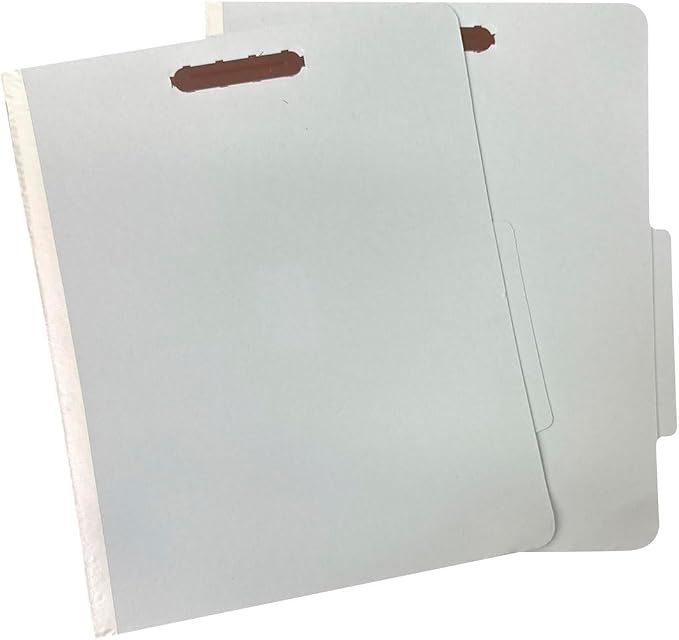 Amazon Basics Sturdy Pressboard Classification File Folders with Fasteners, Dividers, 2" Expansion for Documents Organization, 11.97 x 10.55 inch, Green, 10-Pack by AmazonBasics