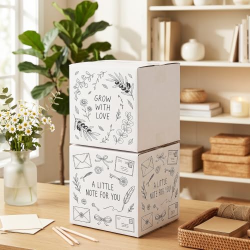 HORLIMER 40 Pack 6x6x6 Shipping Boxes, White Corrugated Cardboard Box for Mailing, Packaging, Small Business - Image 5