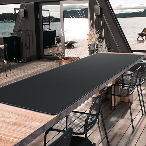CENNBIE Leather Desk Mat Protector, XXL 74.8" x 23.6" Extra Large Leather Office Desk Pad Mat for Full Desk, Computer Desk Mat on top of desks - Oversized Large Mouse Pad (Black) - Image 6