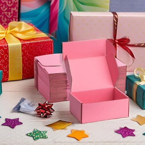 Pink Shipping Boxes 8x6x3 Inches, 20 Pack - Image 4