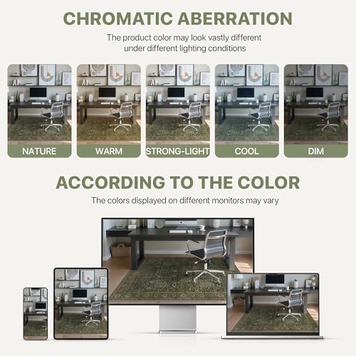 36"x48" Office Chair Mat for Hardwood Floor, Non-Slip Washable Dark Brown - Image 6