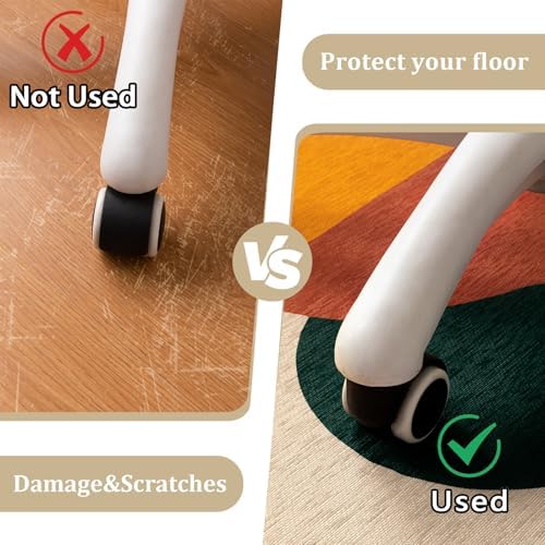 Office Chair Mat for Hardwood Floor, 72"x48" Easy Glide Computer Desk Mat Protector for Rolling Chair Under Desk Rug Nonslip Backing, Machine Wash, (Modern) - Image 4