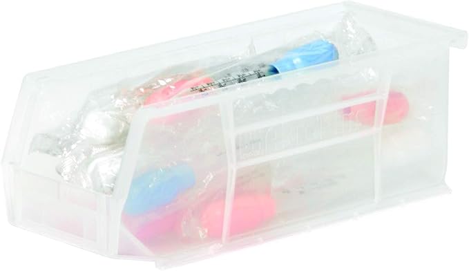 Akro-Mils 30224 AkroBins Plastic Storage Bins, 11"x 4"x 4", Clear, 12-Pack | Space-Saving Stackable Bins for Garage, Pantry, Craft Organization - Image 8