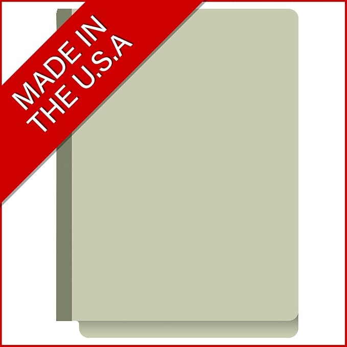 25 Pt. Pressboard Classification Folders, Full Cut End Tab, Letter Size, No Dividers, Green (Box of 25) - Image 5