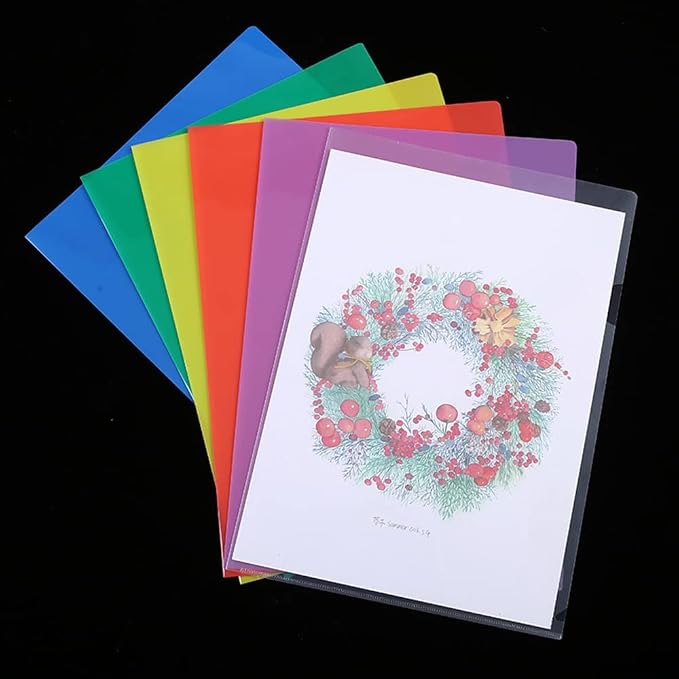 20Pcs Clear Folders Plastic Project Pockets, Clear Document Folders, 12.2" x 8.7", Plastic Folders for Letter Size and A4, for School and Office Supplies, Red - Image 5