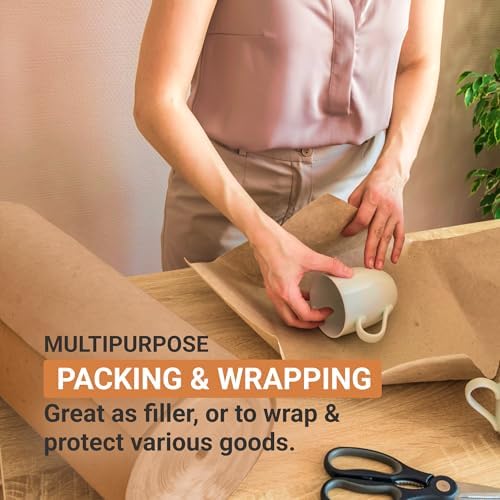 Delta Paper Shipping Paper Roll 12"L, 1-Pack | Large Kraft Paper Roll for Packing, Moving and Storage - Image 5