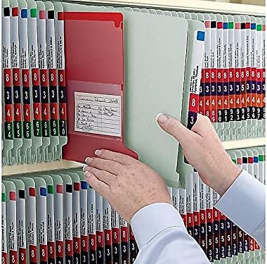 Smead 100% Recycled End Tab Classification Folder, 2 Dividers, 2" Expansion, Legal Size, Gray/Green, 10 per Box (29802) - Image 2