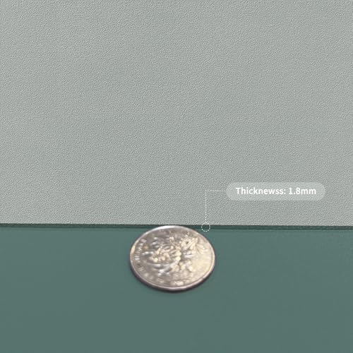 Leather Desk Mat,1.8mm Thick,15.75x63 Inch Desk Cover,Desk Protector Mat,Dresser Cover Top,Desktop Cover,Dresser Cover Top for Bedroom,Table Protector Mat(Aqua Blue+Gray,15.75x63) - Image 3