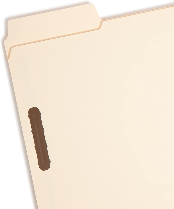 Smead SuperTab® Fastener File Folder, 2 Fasteners, Oversized Reinforced 1/3- Cut Tab, Guide Height, Letter Size, Manila, 50 Each per Box (14535) (Pack of 5) - Image 3