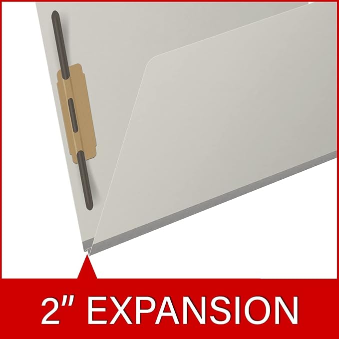 25 Pt. Pressboard Classification Folders, Full Cut End Tab, Letter Size, No Dividers, Light Gray (Box of 25) - Image 7