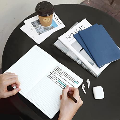 EUSOAR Notebook Journals, 24 Pack A5 5.5"x8.3" 60Pages/ 30Sheets Softcover College Ruled Notebooks, 100GSM Thick Lined Paper Travel Notepad Set Bulk for Students Office Writing Diary - Image 6