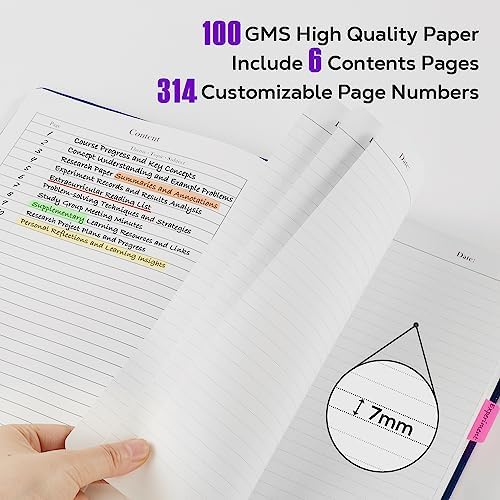 Lined Journal Notebook, 320 pages B5 College Ruled Notebook Journal for Writing Women and Men, Hardcover Leather Journal Notebook for School Office Work, 7.1'' X 10'', Pearlescent Purple Notebook - Image 4